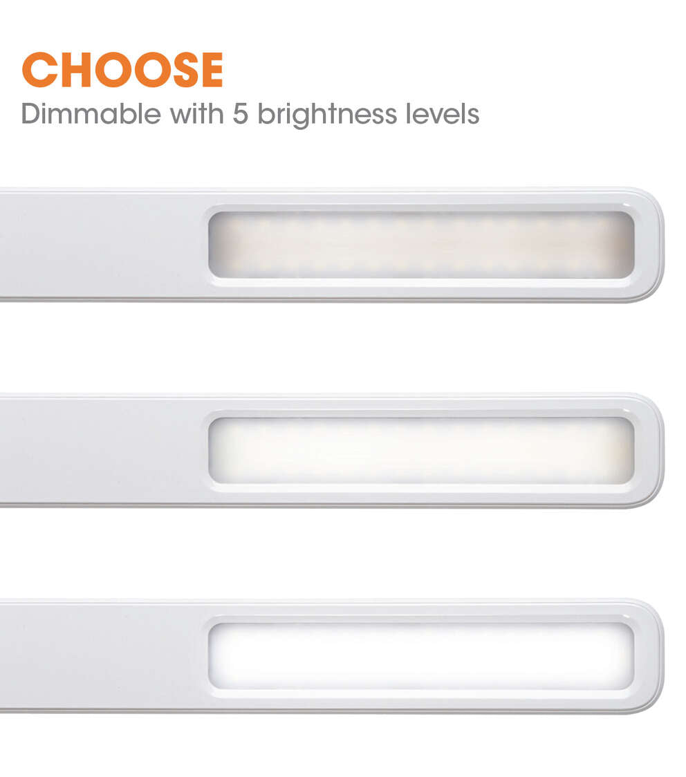 OttLite 19 White LED Slimline Desk Lamp