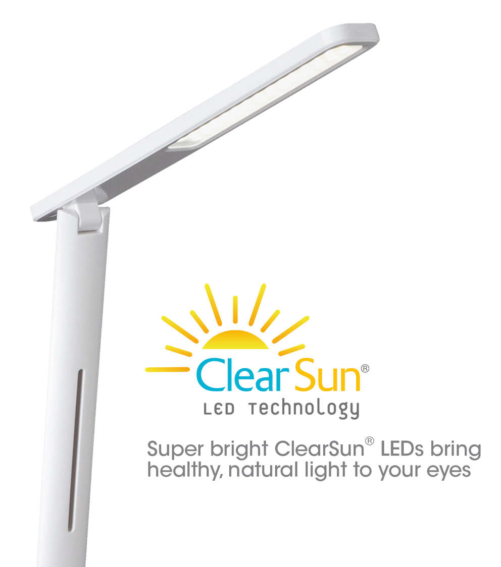 OttLite 19 White LED Slimline Desk Lamp